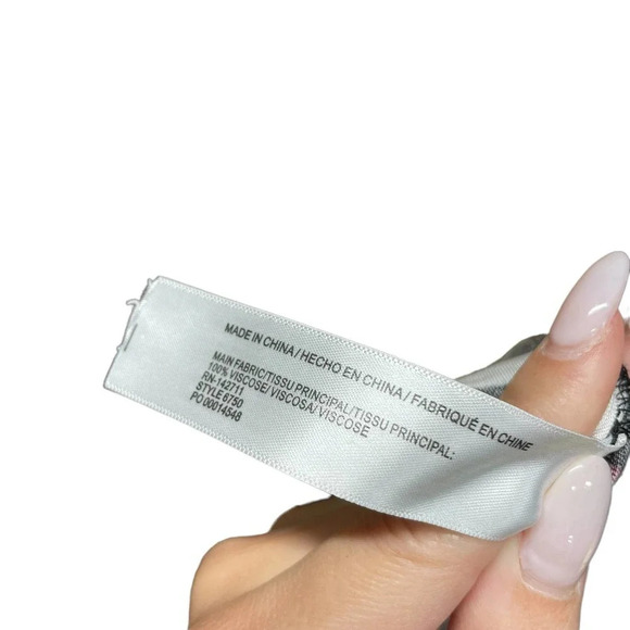 Eloquii Tie Front Kimono Sleeve Dress Black‎ Burgundy Floral Plus Size 16 - Picture 12 of 12